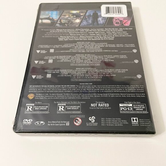 The Matrix 1 2 and 3 Plus The Animatrix 4 Film Collection DVD Movie - Picture 6 of 12